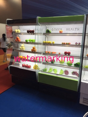 Supermarket Fruit Vegetalbe Display Open Deck Chillers Energy Saving
